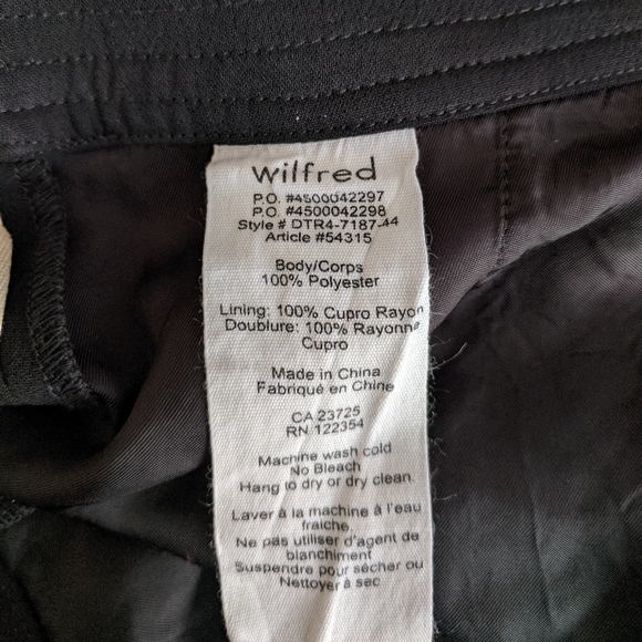 Wilfred Black Wrap Mini Skirt Size XS - Picture 7 of 7